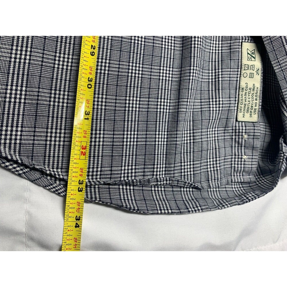 Cutter & Buck Cotton Shirt Mens XL Gray Glen Plaid Button-Up Long Sleeve - Picture 5 of 9